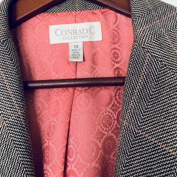 100% WOOL CONRAD C TWEED BLAZER - Picture 6 of 8